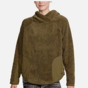 Nike Olive Sherpa Pullover Women's Sz M